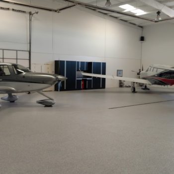 Global Garage Flooring & Cabinets | Red 9 Hangar